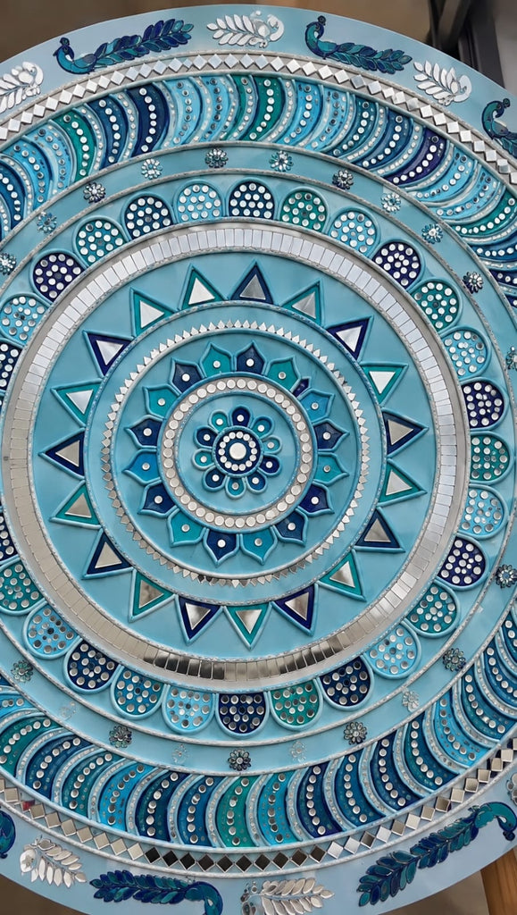 Resin Table / Wall Décor with lippan art