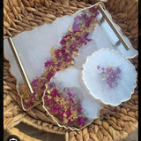 Luxury Resin Serving Tray Set