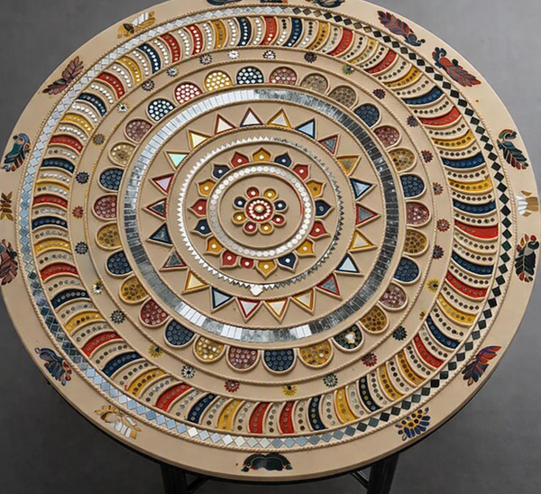 Resin Table / Wall Décor with lippan art
