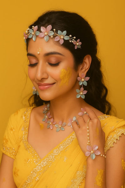 Pastel Bloom Resin Jewellery Set