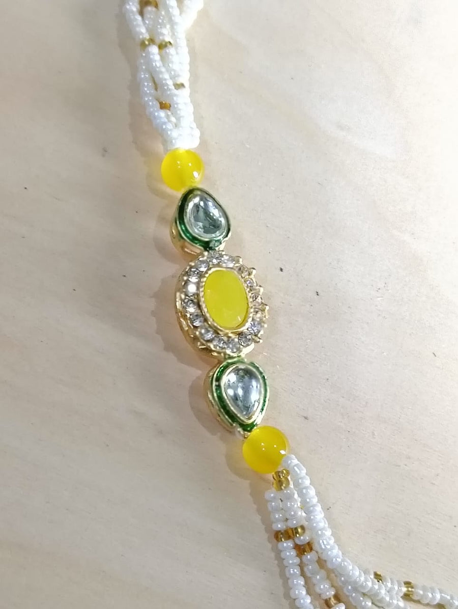 Kundan pearl rakhi