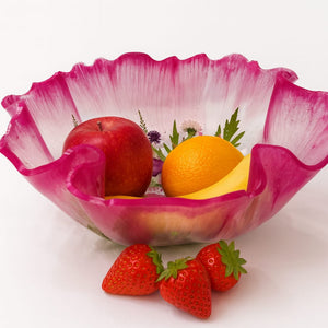 Blossom Glow Resin Fruits Bowl