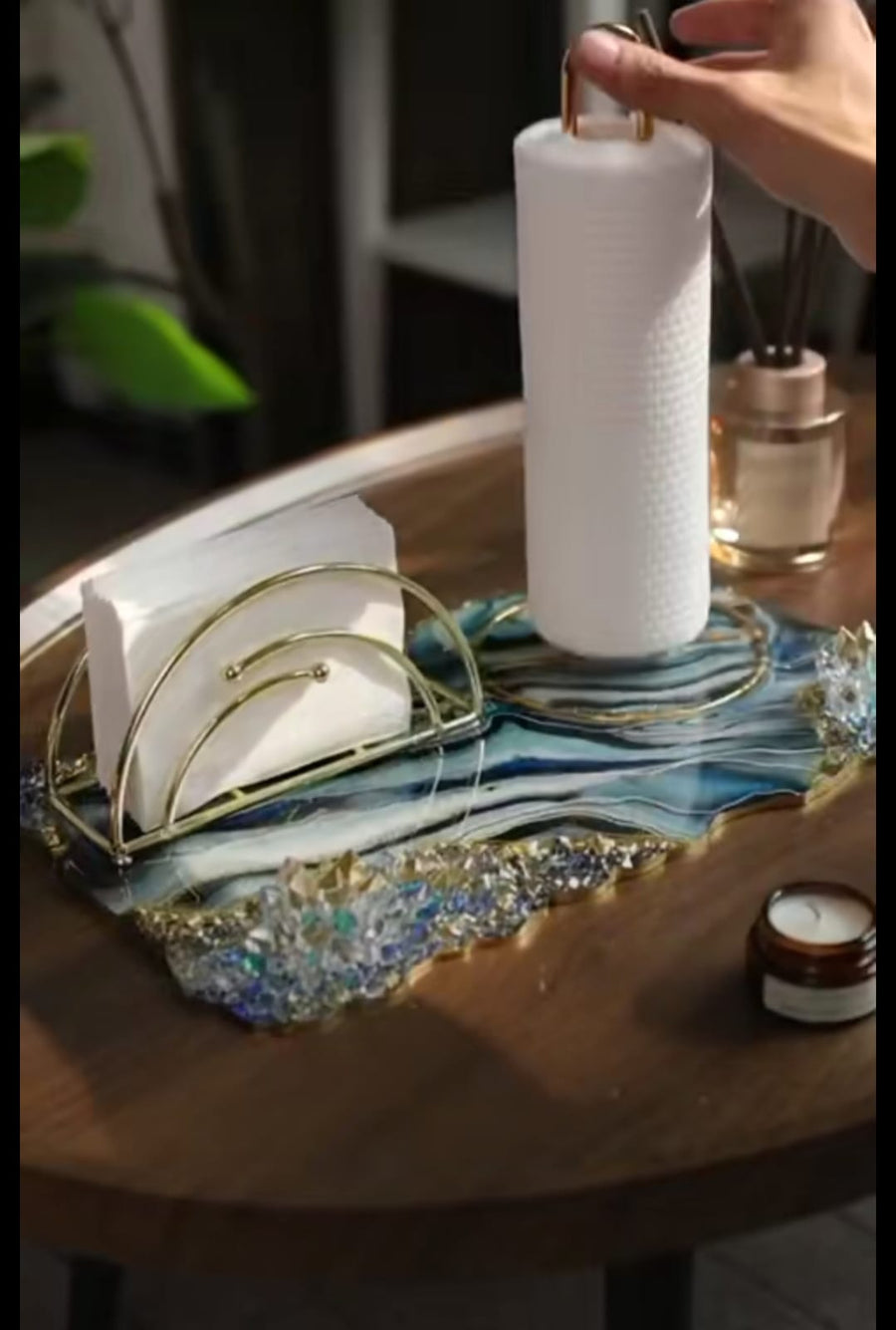 Ocean Aura Resin Utility Tray