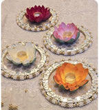 Lotus Resin Tealight Holder(set of 4)