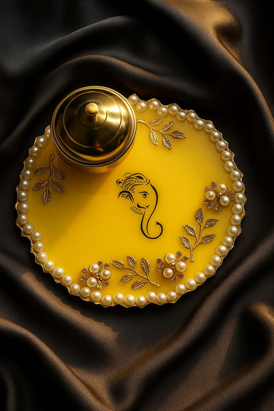 Wedding Haldi Ceremony Pooja Thali |