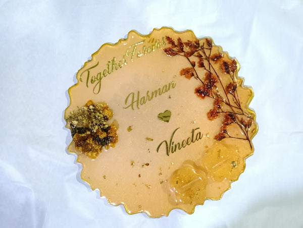 Engagement plate with name