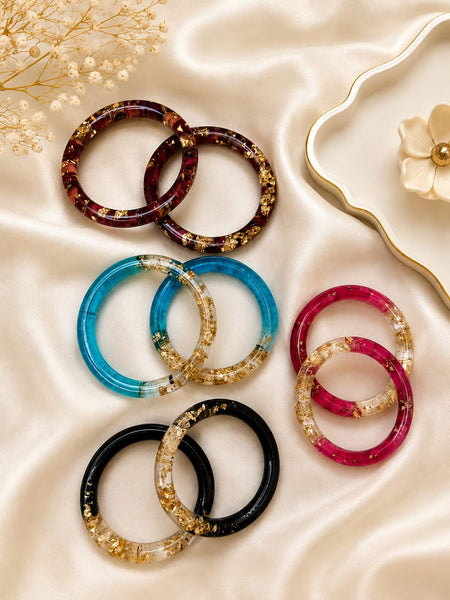 Handmade Resin bangles single pair