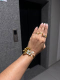 Golden Floral Rakhi Bracelet