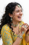 Handcrafted Mint Green Floral Resin Jewellery Set