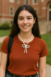 Bow-Knot Pearl Necklace