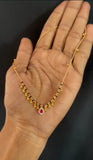 Mangalsutra  pink stone pendant