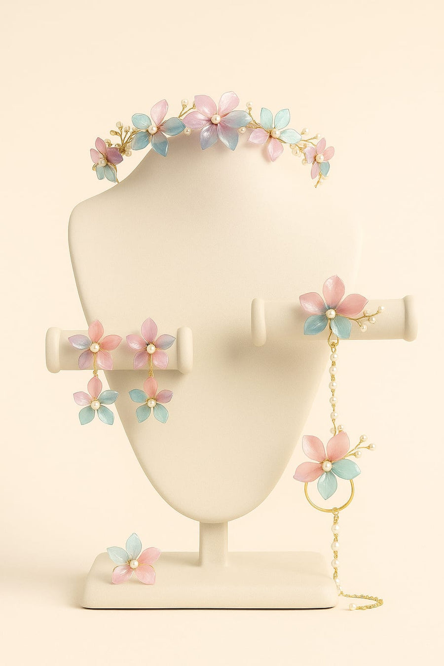 Pastel Bloom Resin Jewellery Set