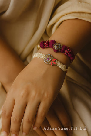 Traditional Thread Rakhi & Wool Beaded Lumba