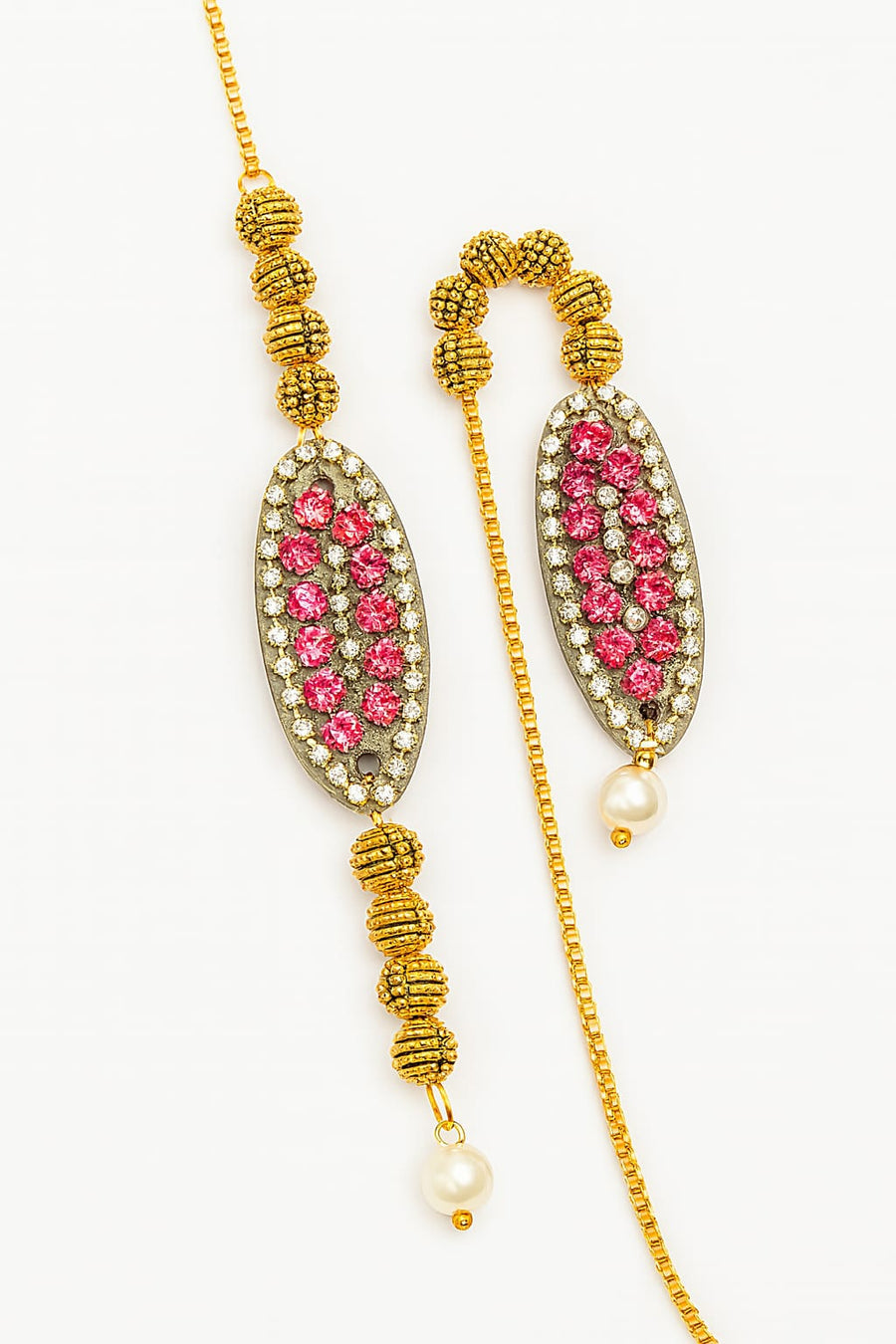 Elegant Pink Resin Designer Rakhi Set (Pair of 2)