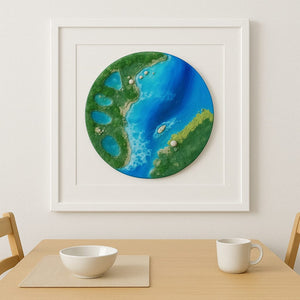Handcrafted Resin Beach Pour Ocean Art